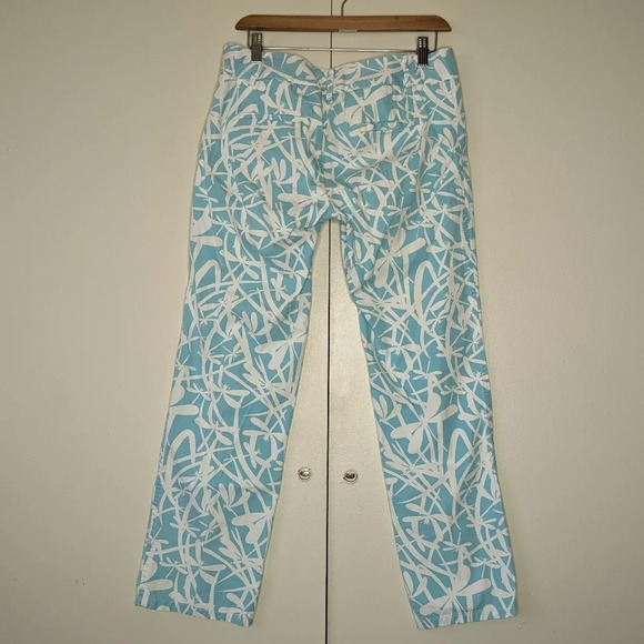 Lilly Pulitzer Blue‎ White Dragonfly Pants Size 4 - Picture 2 of 6